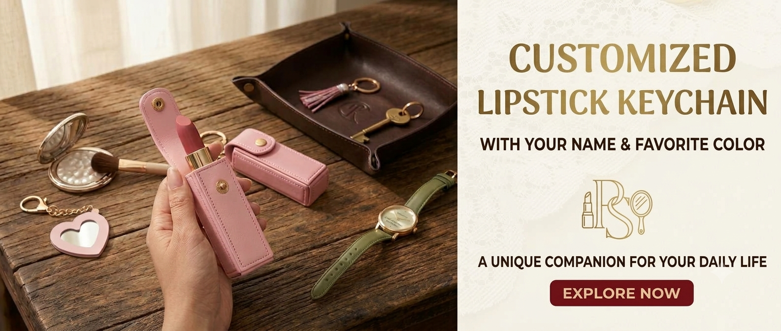 Lipstick Keychain